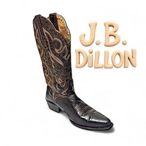 J.B. Dillon Women’s Brown Leather Western Cowboy Boots Size 7B – Made in Mexico